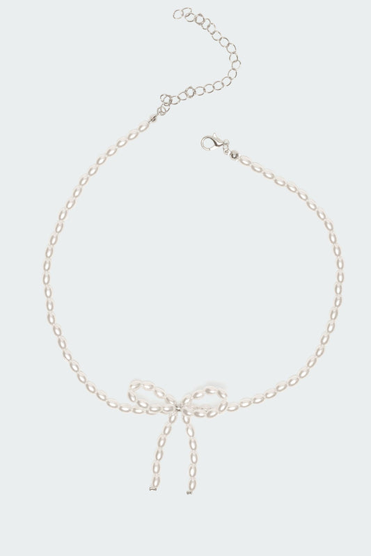 Pearl Bow Necklace