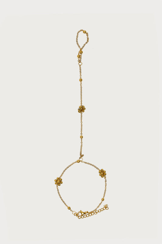 Flower & Bead Hand Chain