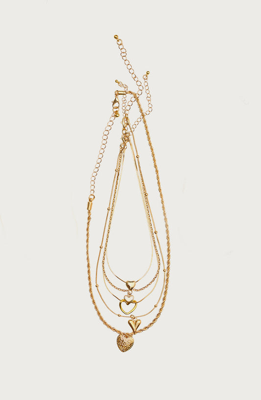 Big Heart Layered Necklace