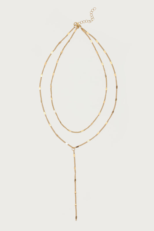 Cascading Disc Chain Necklace Set