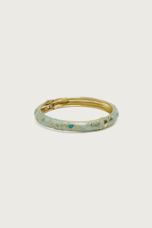 Vintage Floral Bangle Bracelet