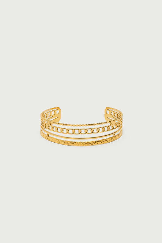 Layered Mixed Arm Cuff
