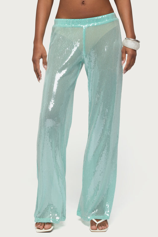 Avalee Sequin Wide Leg Pants