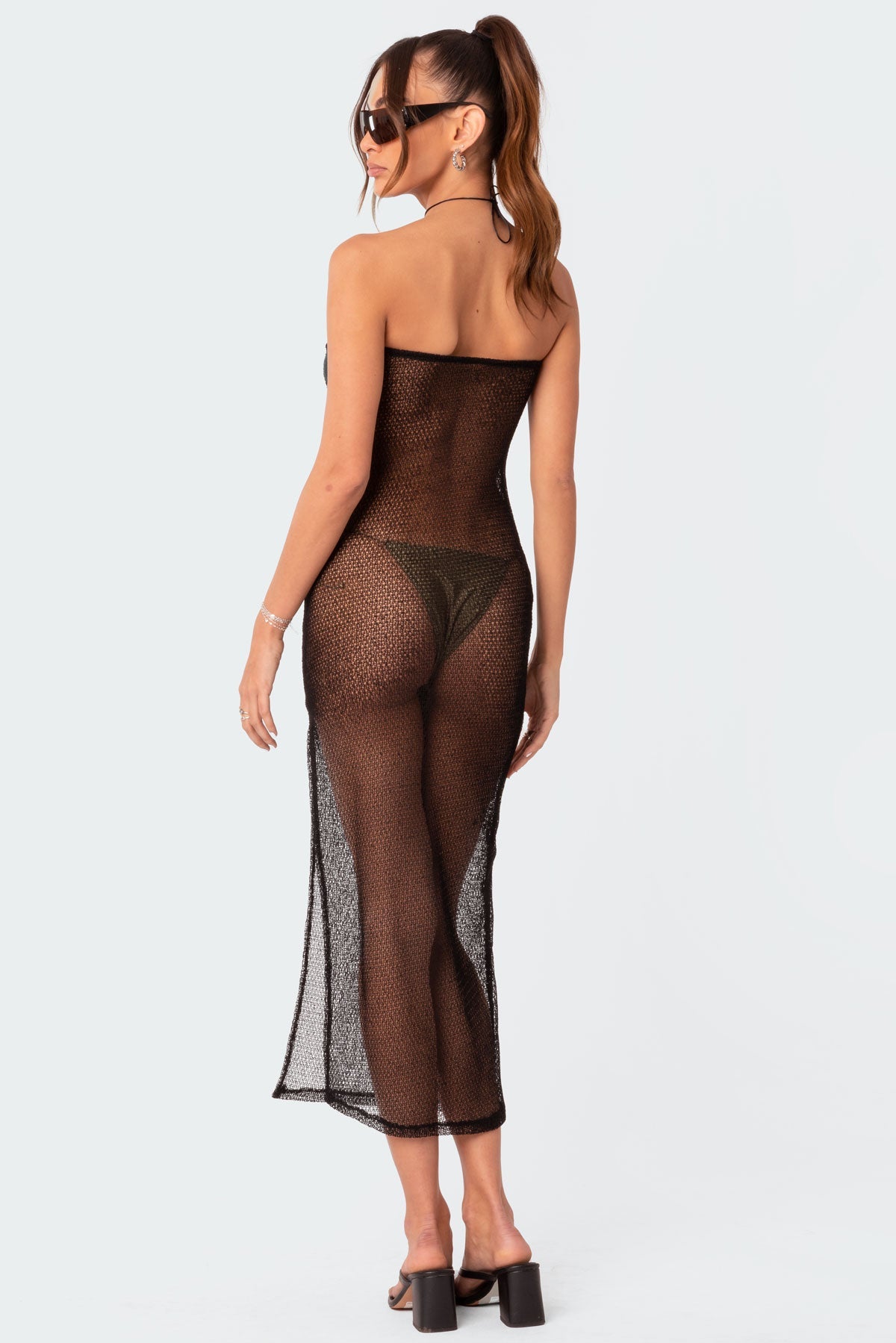 Beachside Sheer Knit Maxi Dress