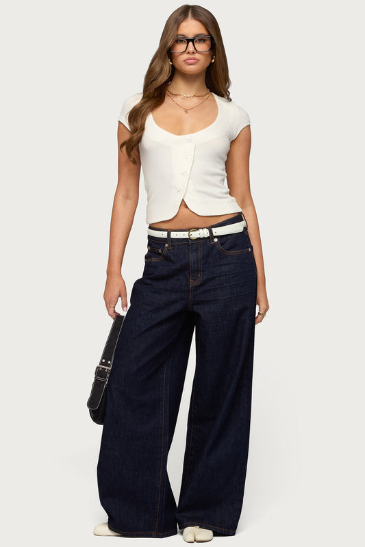 Blaunca Asymmetric Knit Top