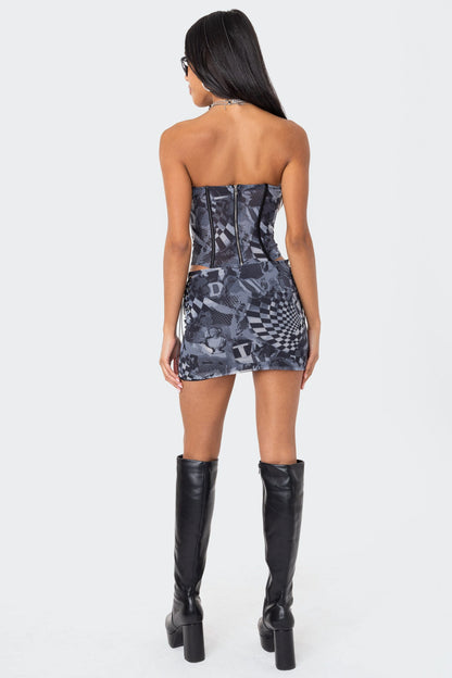 Aly Mesh Corset Top