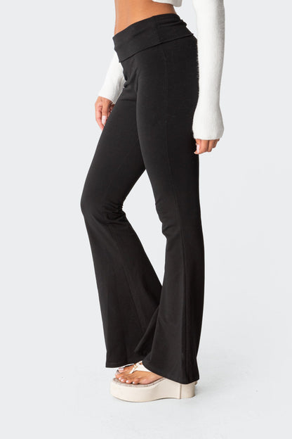 Naomi Foldover Flared Leggings