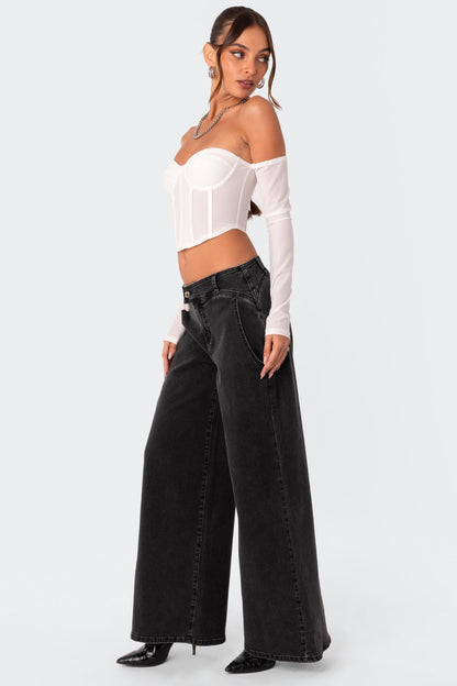 Cella Long Sleeve Mesh Corset