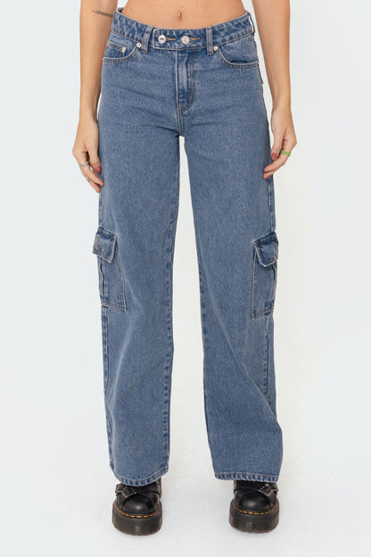 Deliah Low-Rise Cargo Jeans