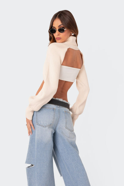Astrid Turtle Neck Shrug Sweater