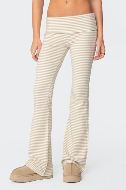 Kaeli Stripey Flared Leggings