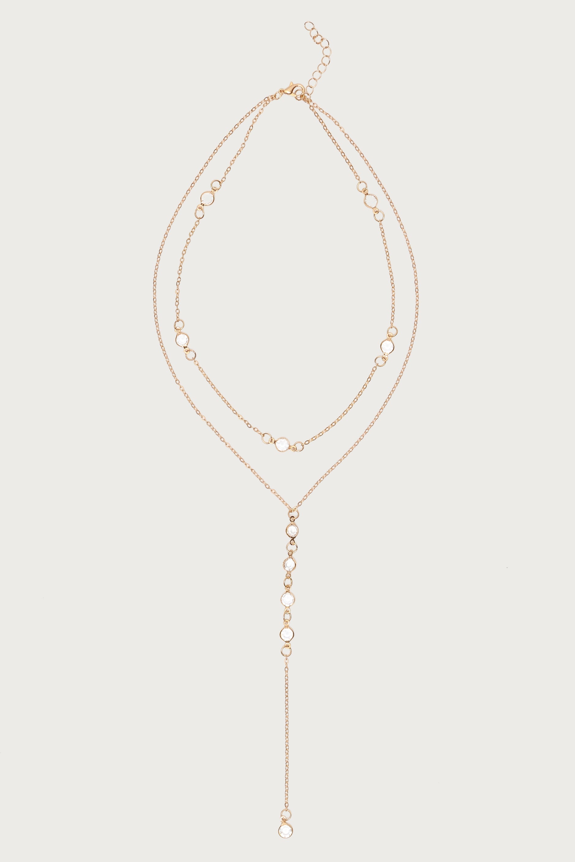 Stone Layered Cascading Necklace