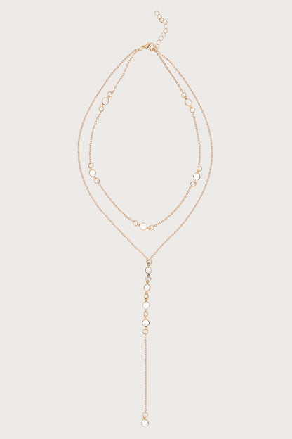 Stone Layered Cascading Necklace