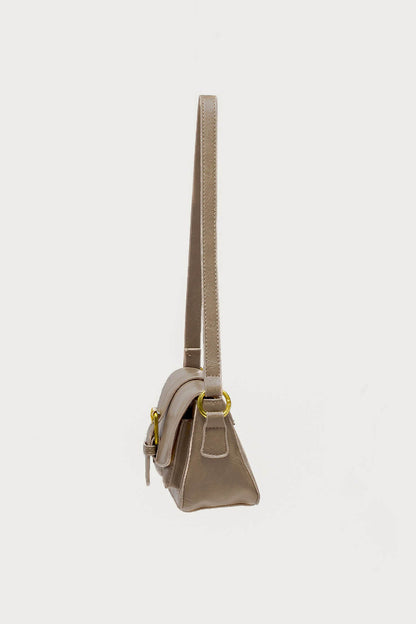 Faux Leather Buckle Bag