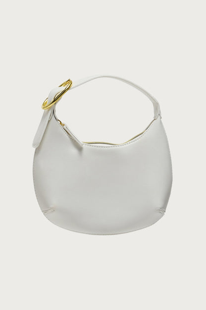 Buckle Strap Faux Leather Bag