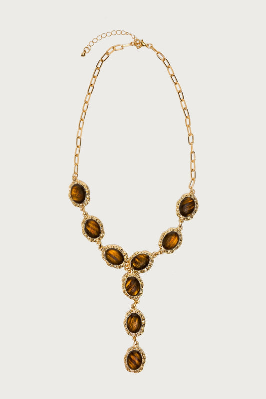 Cascasding Textured Pendant Necklace