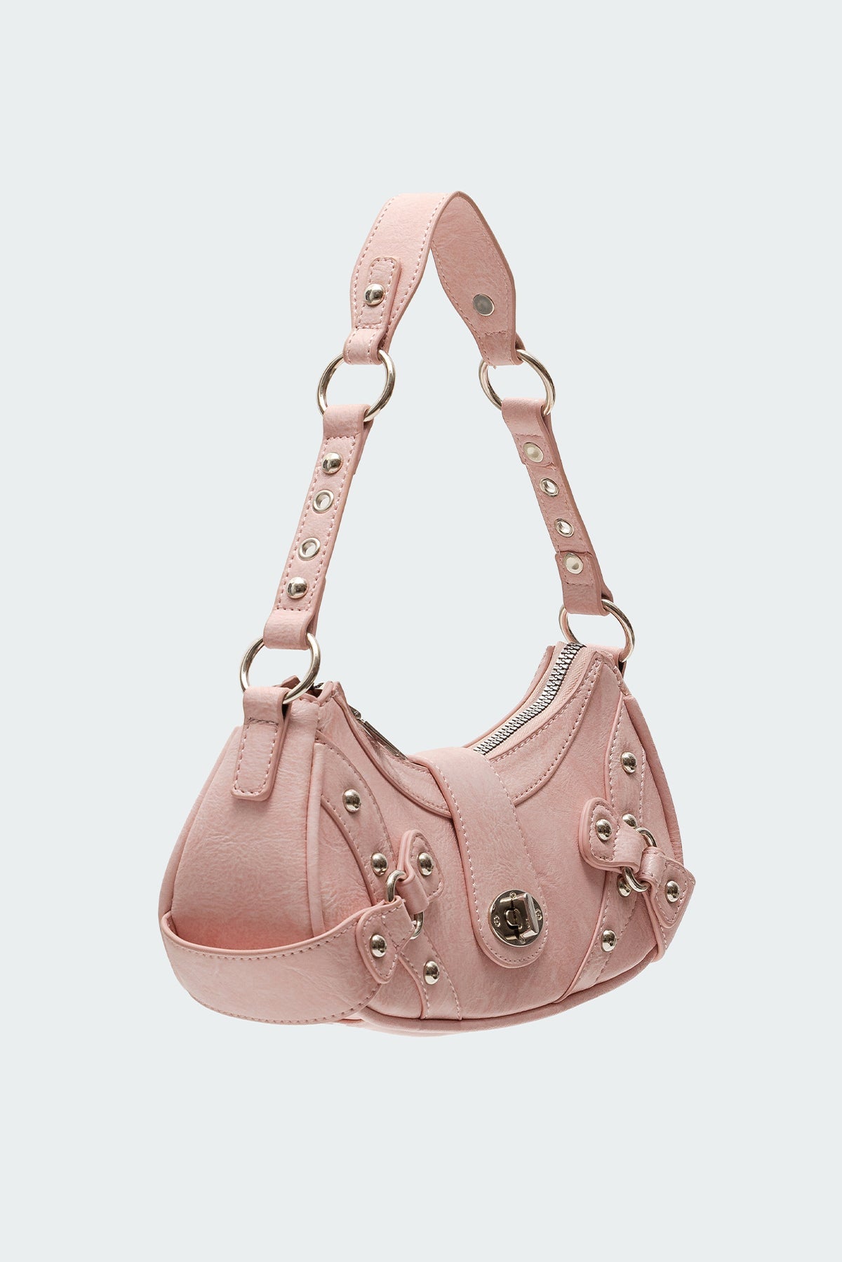 Hardware Faux Leather Bag