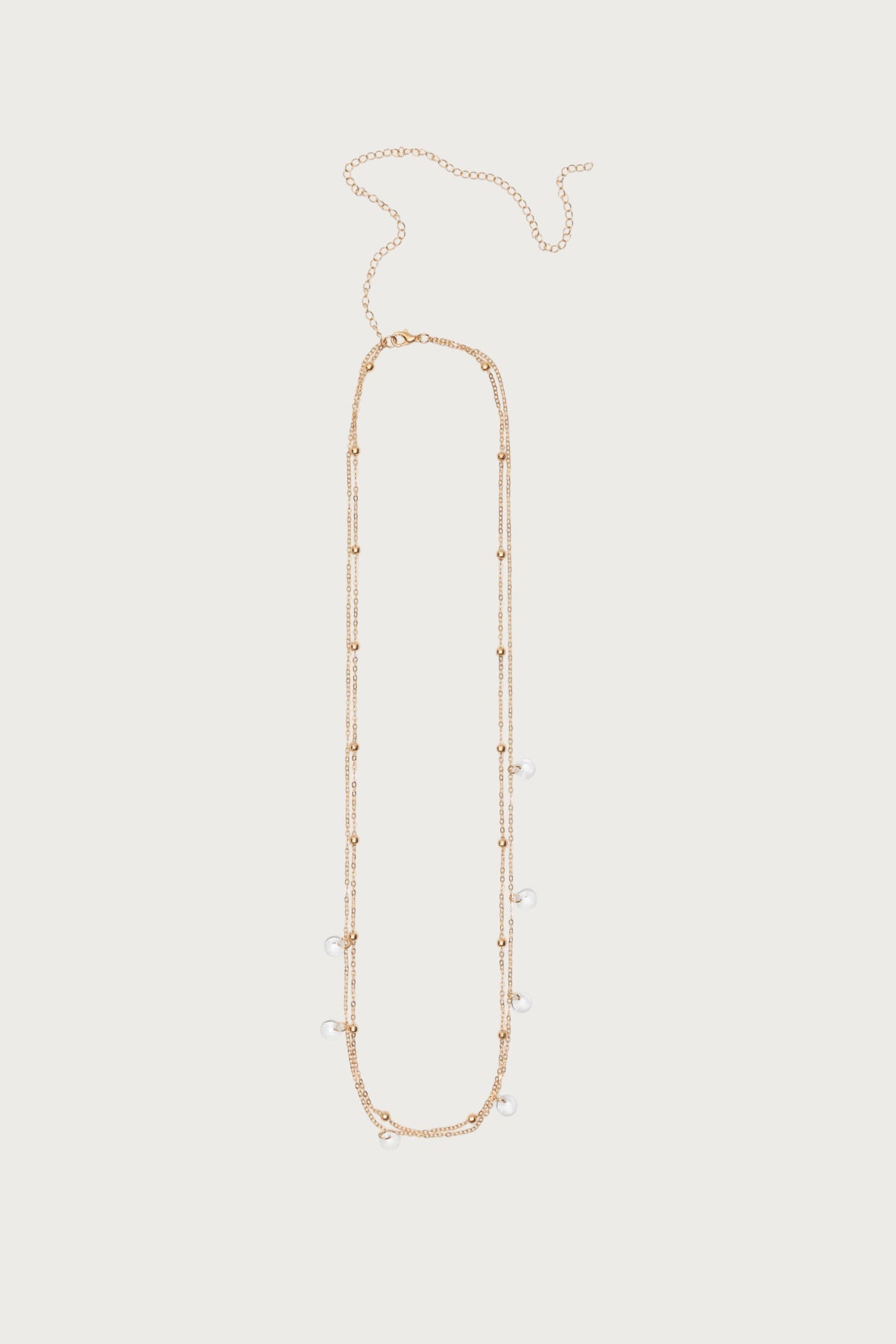 Gem & Bead Double Belly Chain