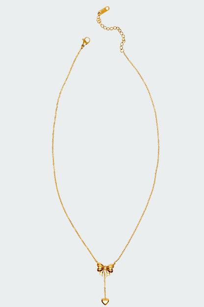 Bow & Heart Necklace