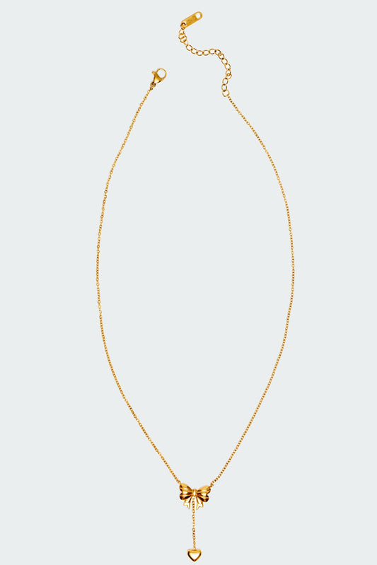 Bow & Heart Necklace