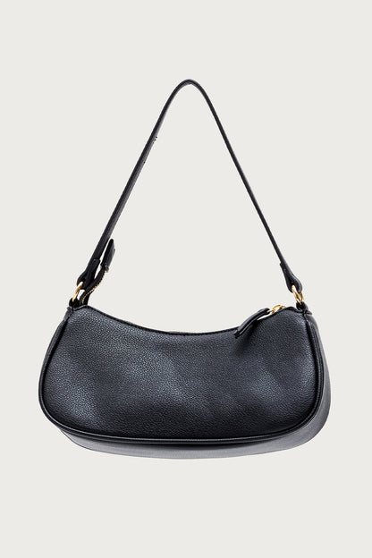 Zinnia Faux Leather Buckle Bag