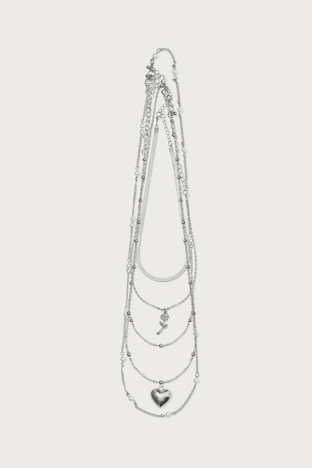 Major Love Heart Layered Necklace