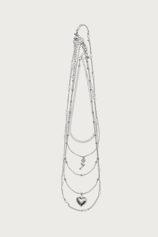 Major Love Heart Layered Necklace