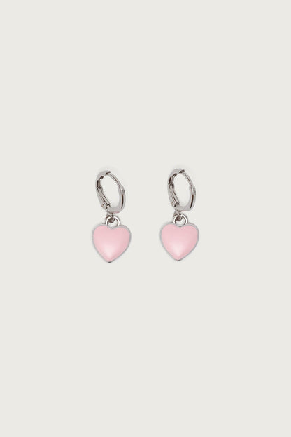 Pinky Heart Earrings