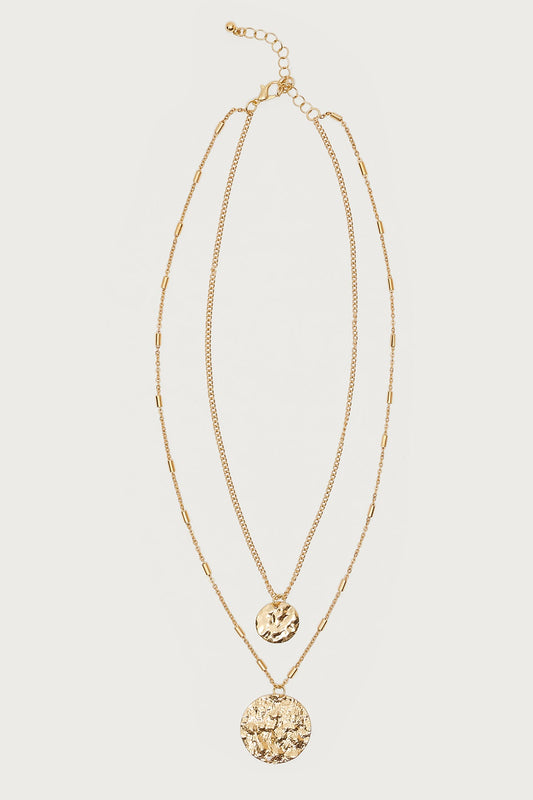 Textured Duo Layered Necklace