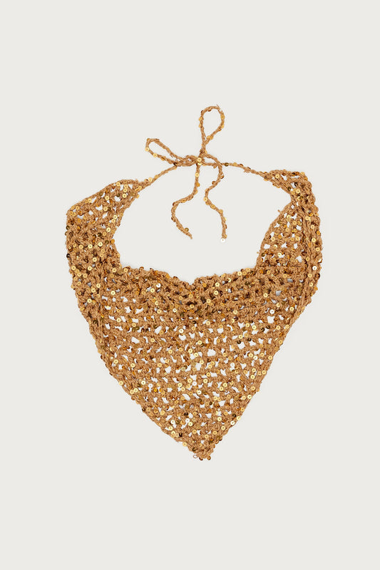 Sequin Crochet Waist Scarf