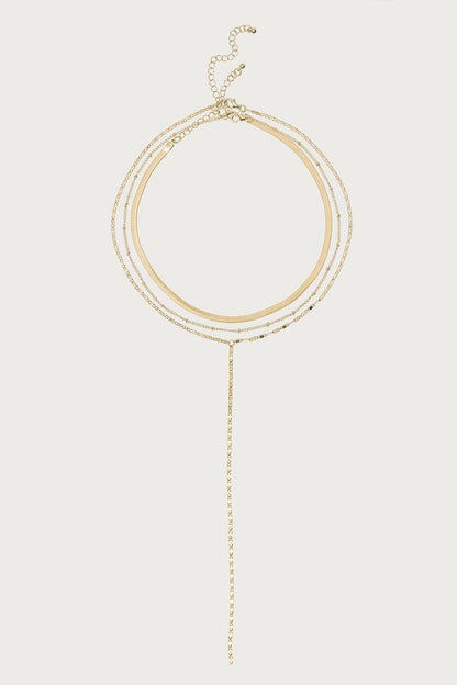 Golden Girl Layered Cascading Chain Necklace