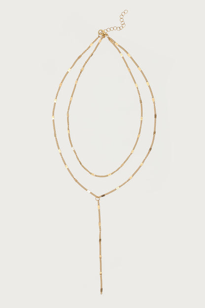 Cascading Disc Chain Necklace Set