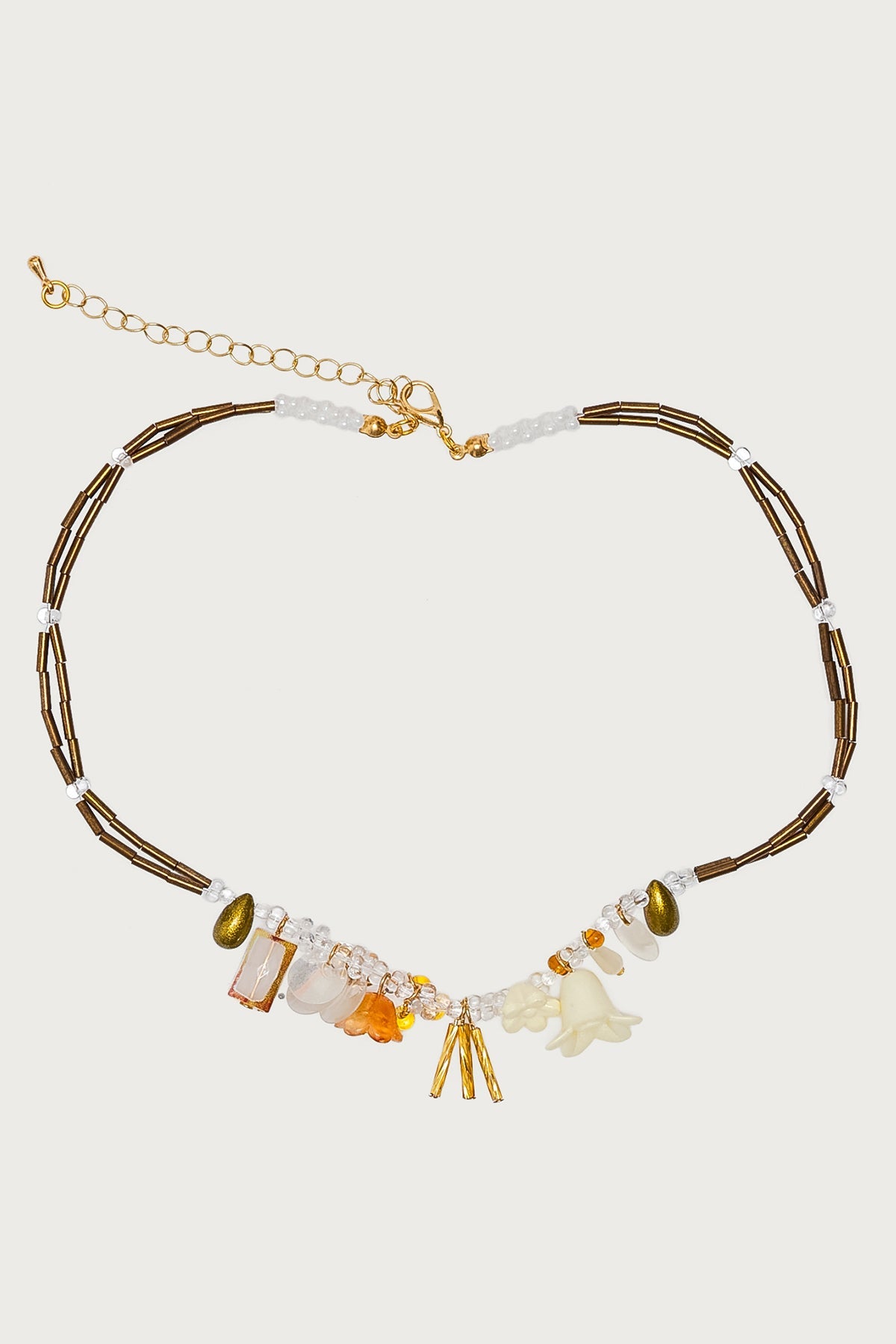 Charm Pendant Beaded Necklace