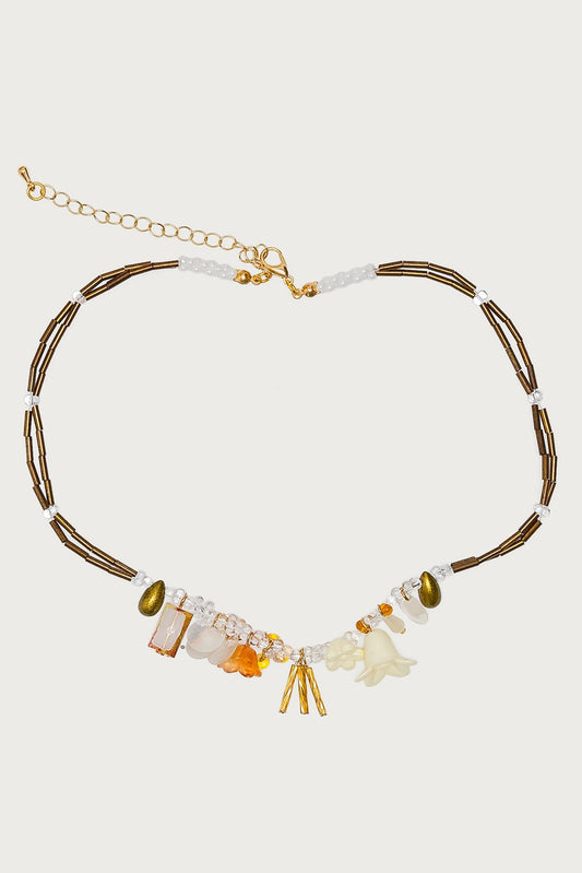 Charm Pendant Beaded Necklace
