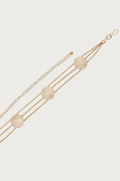Textured Disc Triple Chain Belt
