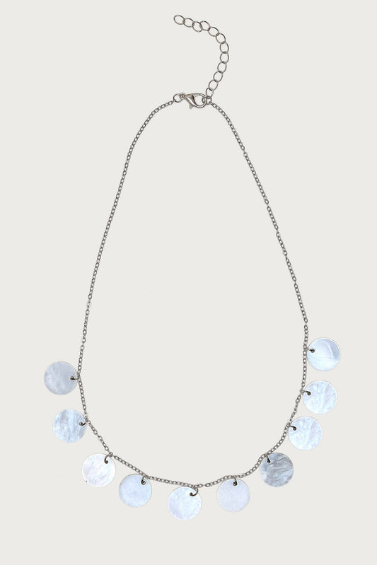 Iridescent Disc Necklace
