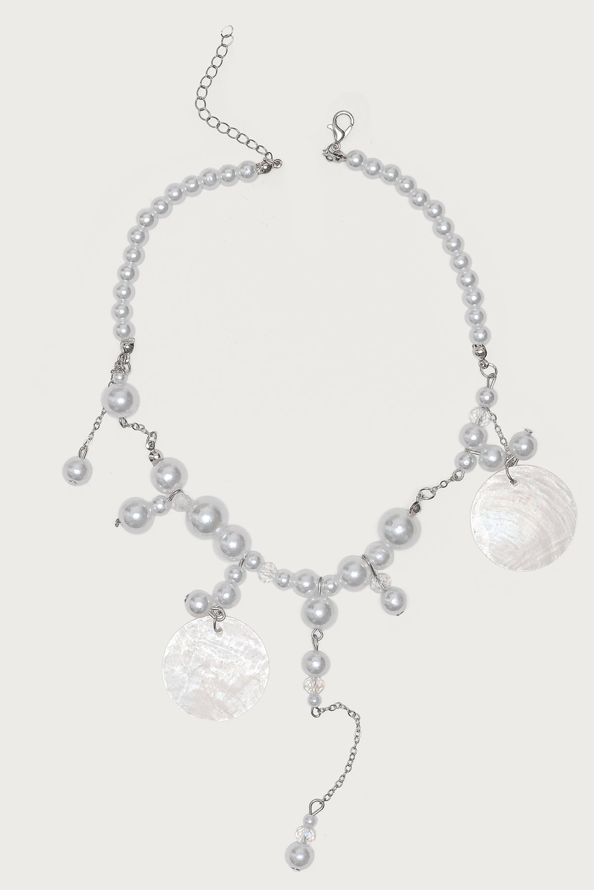 Pearly Pendant Cascading Necklace