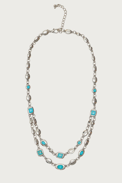 Mixed Gemstone Layered Necklace