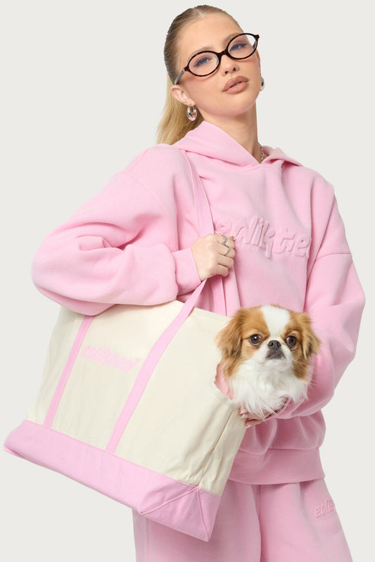 Contrast Pet Carrier Tote Bag