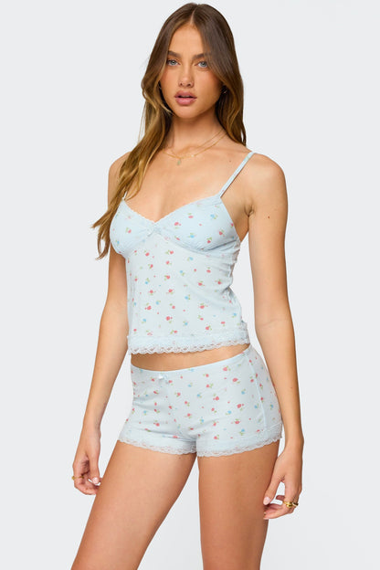 Aurea Lacey Floral Tank Top