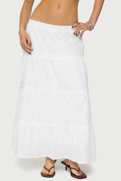 Petite Charlotte Tiered Maxi Skirt