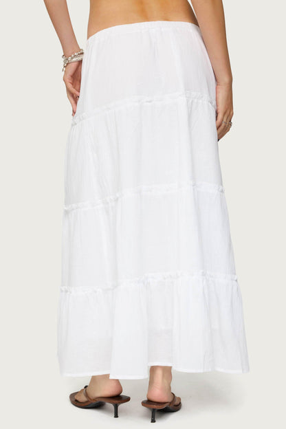 Petite Charlotte Tiered Maxi Skirt
