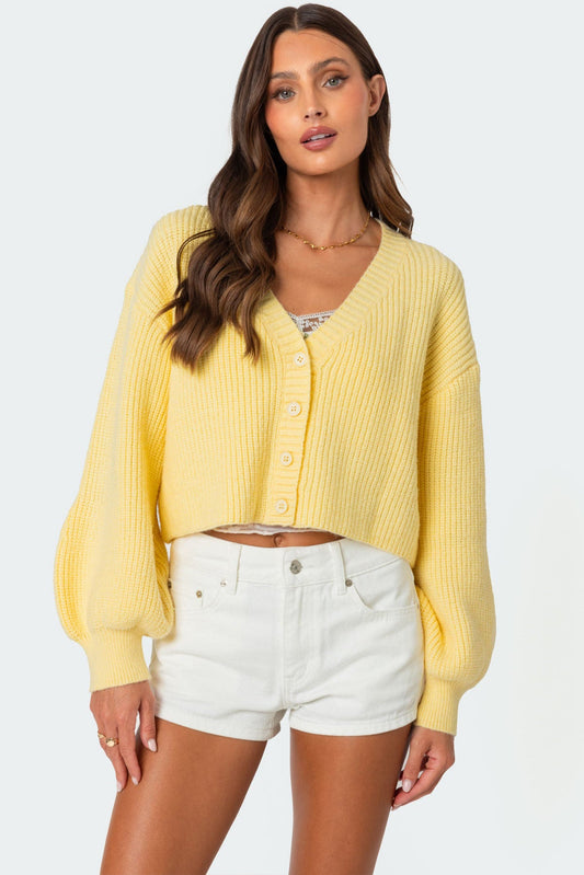 Sabrina Chunky Knit Cropped Cardigan