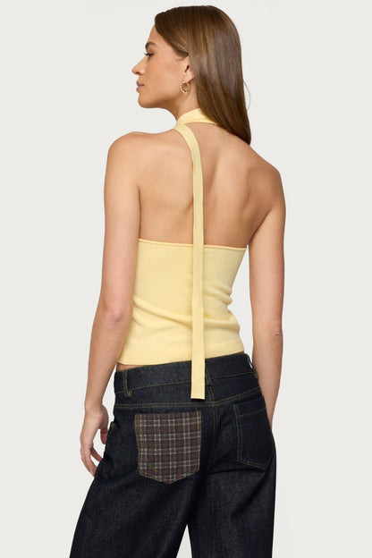 Two Piece Knit Halter Top