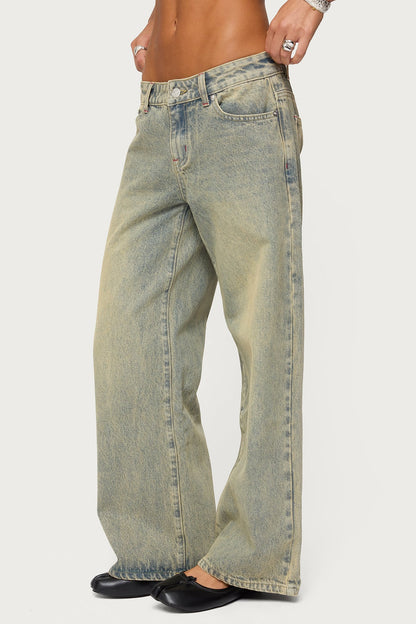 Petite Ace Low Rise Baggy Jeans