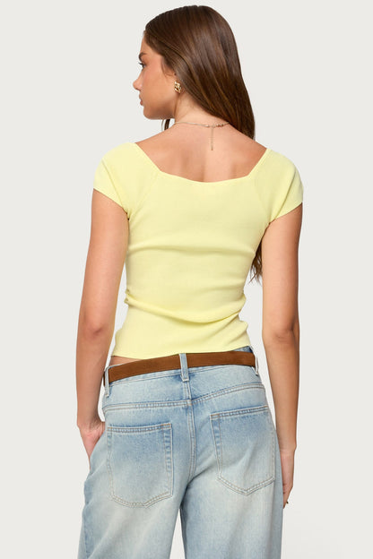 Lilibet Sweetheart Button Up Top