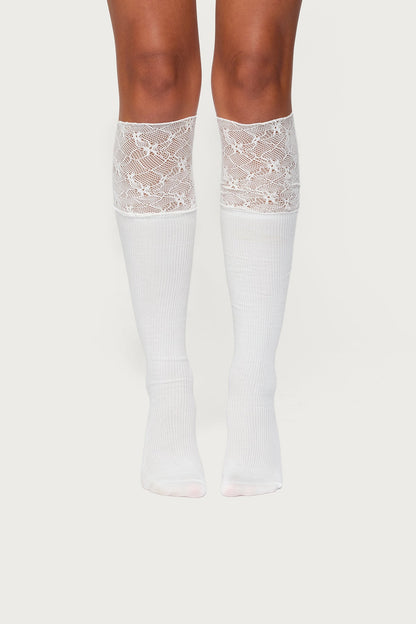 Lacey Layered Knee High Socks