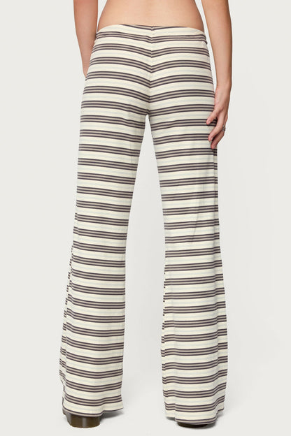 Avalie Striped Ribbed Pants