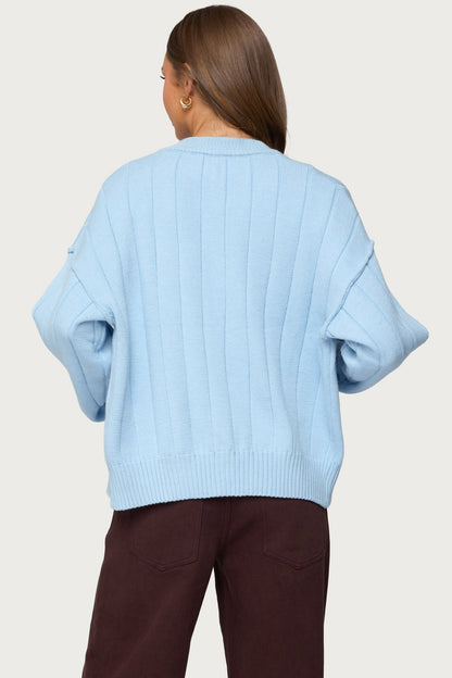 Joanie Wide Ribbed Knit Cardigan