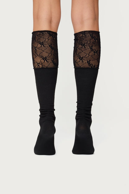 Lacey Layered Knee High Socks